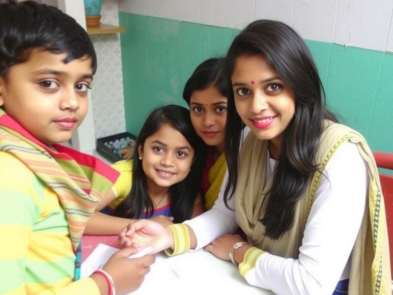 Young children engaged in play-based learning activities